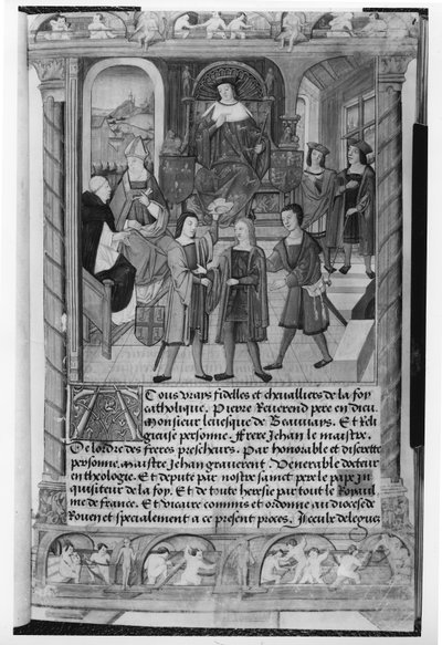 Henry VI and Pierre Cauchon, Bishop of Beauvais and Lisieux, from the Manuscript of Diane de Poitiers by Etienne Collant