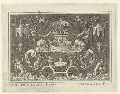 The Flood Wall Decorations with Scenes from the Old Testament in a Grotesque Frame (series title) by Etienne Delaune