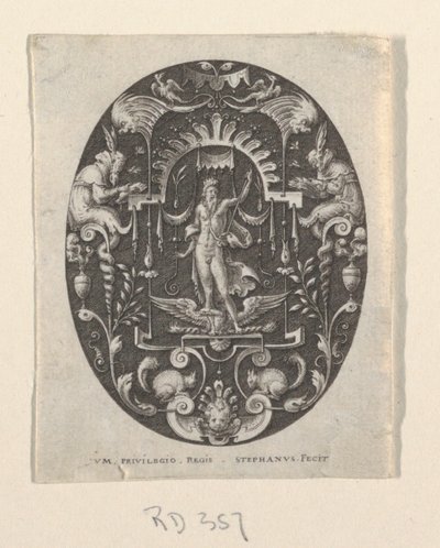 Jupiter, from Grotesques on Black Ground, Divinities and Allegories by Etienne Delaune