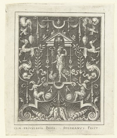 Mercury (Flat Decorations with God Figures in a Grotesque Frame) by Etienne Delaune