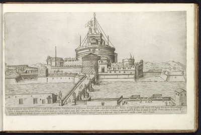 Castle of the Holy Angel and the Bridge of Angels in Rome by Etienne Duperac