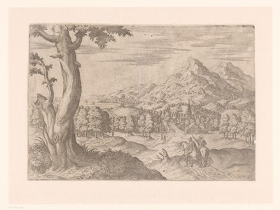 Landscape with Two Riders by Etienne Duperac