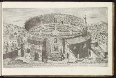 Mausoleum of Augustus with a Garden in Rome by Etienne Duperac