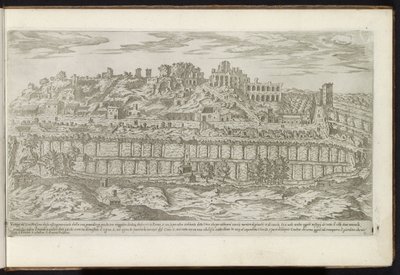 Palatine Hill and Circus Maximus in Rome by Etienne Duperac