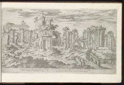 Ruins of the Baths of Titus in Rome by Etienne Duperac