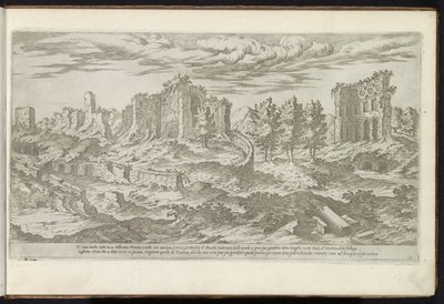 Ruins of the Baths of Trajan in Rome by Etienne Duperac