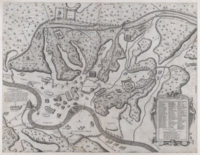 Speculum Romanae Magnificentiae: Ancient Rome and its Hills, from the West by Etienne Duperac