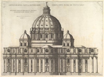 Speculum Romanae Magnificentiae: Elevation Showing the Exterior of Saint Peter