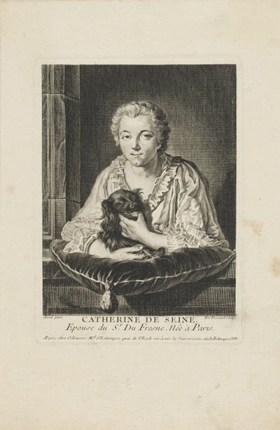 Portrait of the actress Madame Quinault-Dufresne by Etienne Fessard