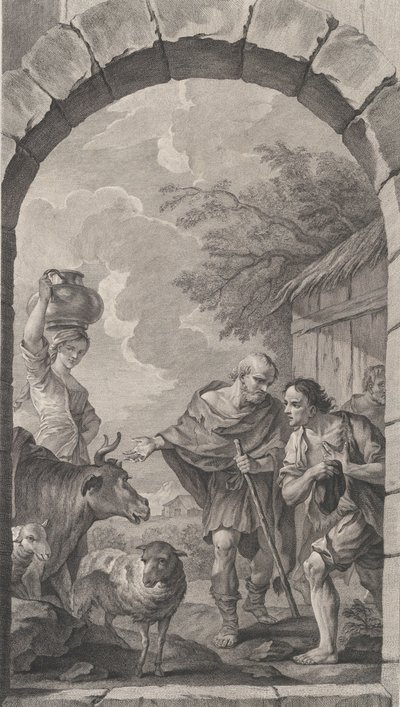 The Chapel of the Enfants-Trouvés in Paris: Groupe des bergers devant une chaumière by Etienne Fessard