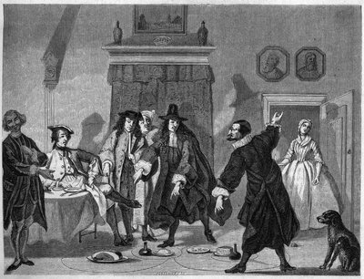 Comedy scene in a Dutch theatre in the 18th century. Engraving by Bocour after a gouache by Troost by Etienne Gabriel Bocourt