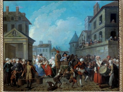 Carnival in the Streets of Paris by Étienne Jeaurat