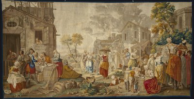 The Outdoor Market, from Village Festivals by Étienne Jeaurat