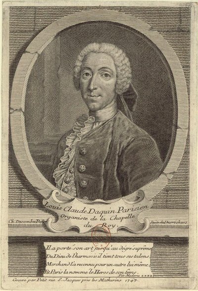Louis-Claude Daquin by Etienne Jehandier Desrochers