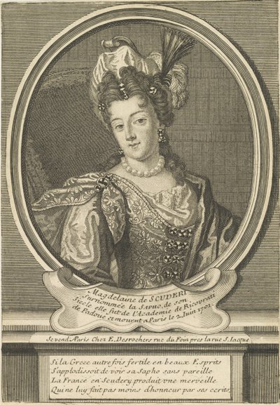 Portrait of Madeleine de Scudéry by Etienne Jehandier Desrochers