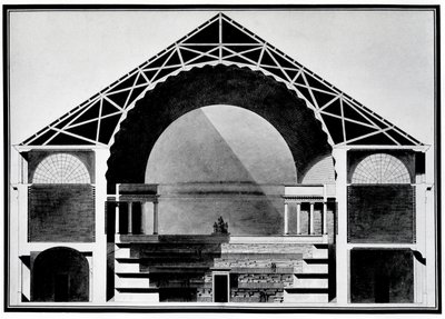 Design for the Bibliotheque Royale de France by Etienne Louis Boullee