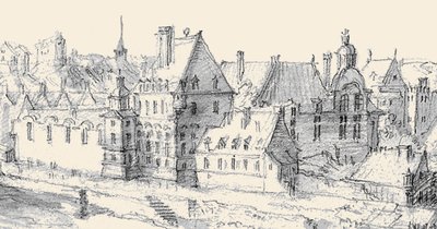 Martellange, View of Paris 1620 – Ashmolean Museum (detail) by Etienne Martellange