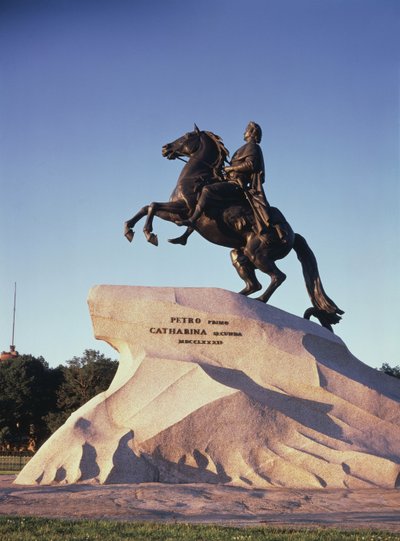 Rider statue of Peter the Great in St. Petersburg by Etienne Maurice Falconet