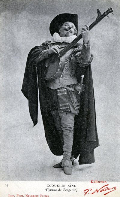 Constant Poppy aka Coquelin aîné photographed in the costume of Cyrano de Bergerac by Etienne Neurdein