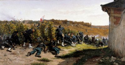 War of 1870: The Skirmish at Rueil Malmaison by Etienne Prosper Berne Bellecour