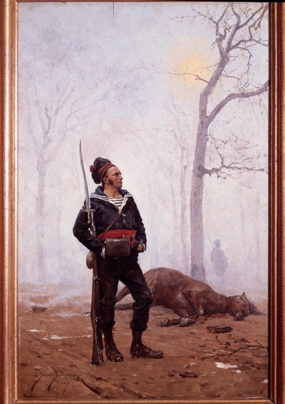 Soldier of the Marine Infantry in 1876 by Etienne Prosper Berne Bellecour