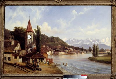 View of the village of Thun in Switzerland by Etienne Raffort
