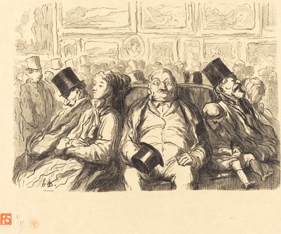 Exhibition of Fine Arts - In the Square Salon - A Moment of Rest by Etienne after Honoré Daumier