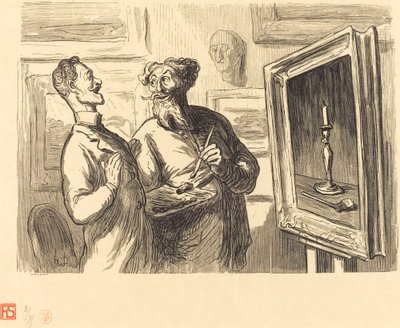 A Realist Always Finds a More Realistic Admirer by Etienne after Honoré Daumier