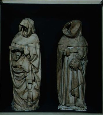 Two Mourners, from the Tomb of Duc de Berry in Bourges Cathedral by Etienne and Mosselmann Paul (fl.1467) Bobillet