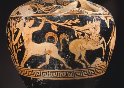 Amphora by the Painter of the Centauromachy (detail) by Etruscan