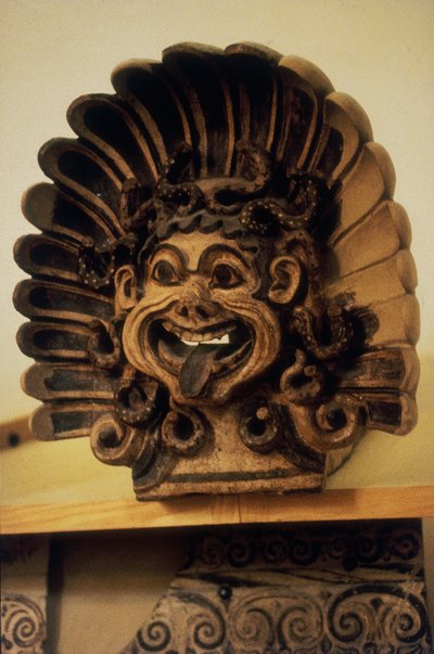 Antefix in the form of a Gorgons head by Etruscan