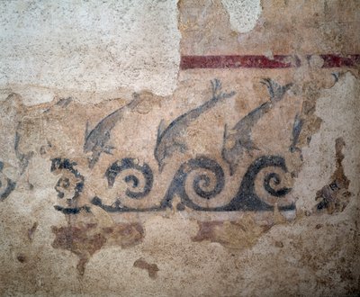 Detail of fresco from Bruschi tomb, 2nd century BC by Etruscan