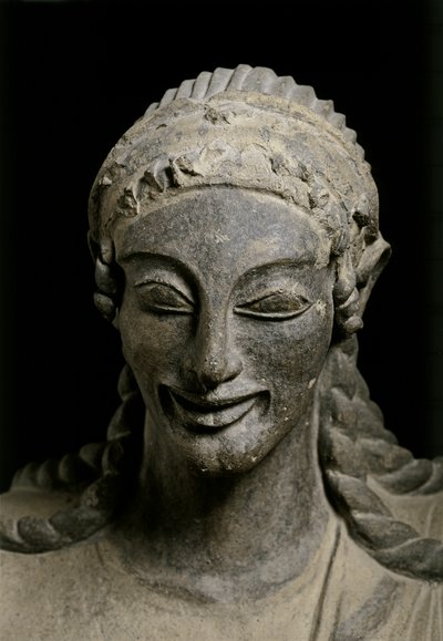 ETRUSCAN ART: Apollo (detail). c. 510-490 BC. From Veii, sanctuary by Etruscan