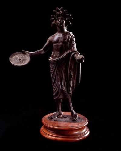 Etruscan Art: Woman Offering, Bronze Statuette from the 2nd Century BC by Etruscan