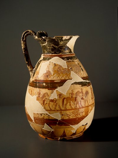 Etruscan antiquity: olpe in clay by Etruscan