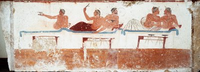 Etruscan art: banquet scene by Etruscan