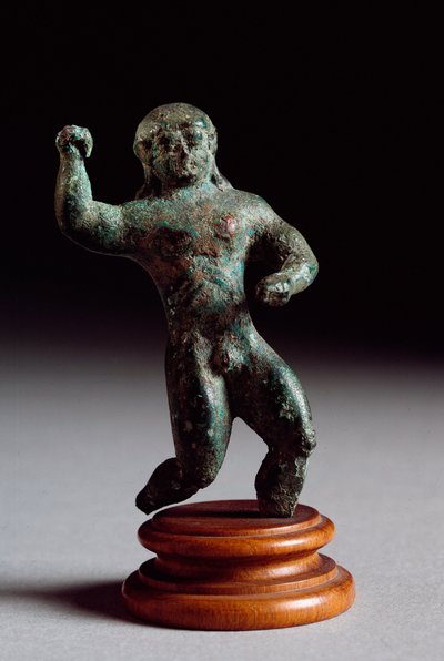 Etruscan Art: Bronze Athlete Statuette from the Veneziana Fonte. 520-500 BC. Florence, Museo Archeologico by Etruscan