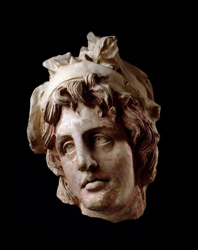 Etruscan civilization: feminine head of the Amazon. 2nd century BC. From Arezzo. Arezzo, Museo Archeologico G.Clinio Mecenate by Etruscan