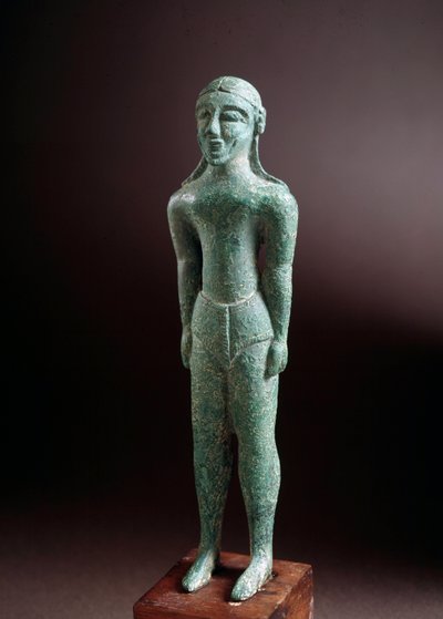 Bronze Kouros Sculpture from Castello by Etruscan