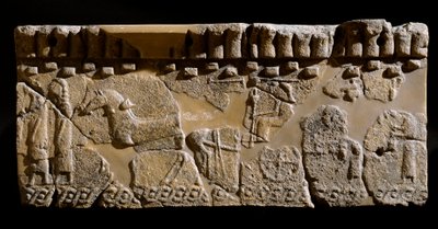 Terracotta frieze decorated with a cortege, 6th century BC by Etruscan