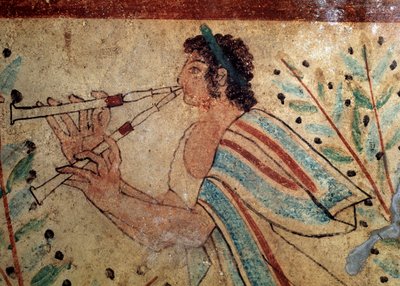 Flutist (detail) by Etruscan