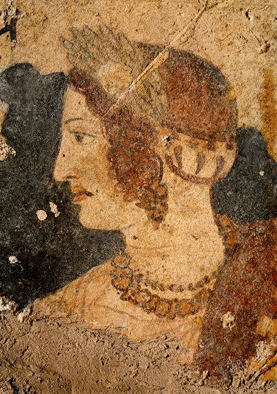 Head of a Young Woman, Velia (from the Tomb of the Orcus) by Etruscan