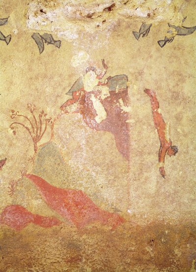 Rock and Divers, from the Tomb of Hunting and Fishing by Etruscan