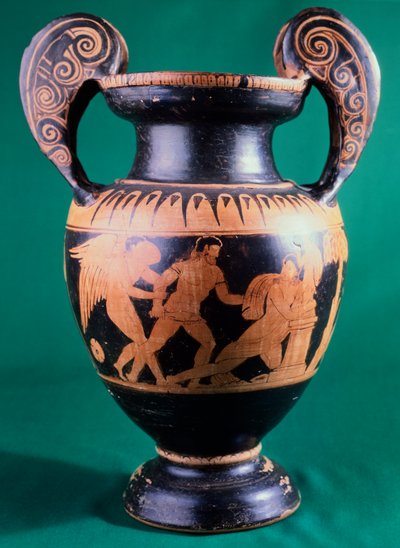 Volute Krater by the Painter of Mainz, Depicting a Warrior and an Amazon by Etruscan