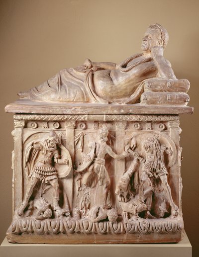 Cinerary Urn, 2nd century BC by Etruscan Etruscan