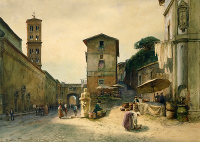 Via dei Penitenzieri in Rome by Ettore Roesler Franz