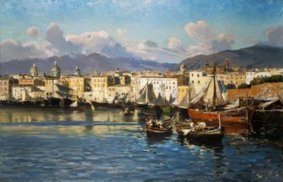 Old Port of Palermo by Ettore de Maria Bergler