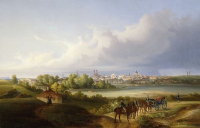A View of Munich and the Isar River by Eugen Adam