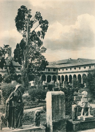 Garden in the Museum of the Baths of Diocletian, Rome, Italy by Eugen Poppel