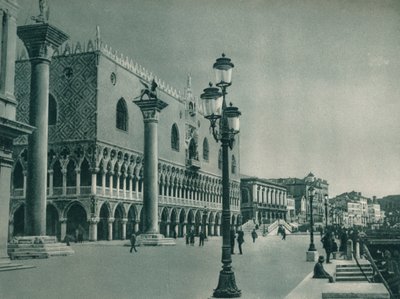 Main Front of the Doges Palace with Riva degli Schiavoni, Venice, Italy, 1927 by Eugen Poppel